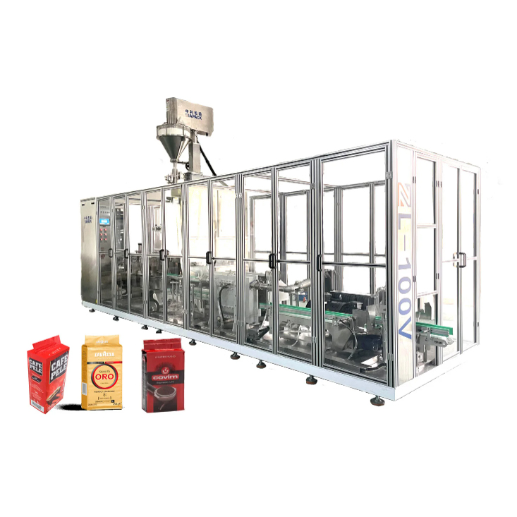 Automatyczna maszyna do pakowania próżniowego z cegły, formująca próżniowo, uszczelniająca maszyna pakująca do kawy w proszku